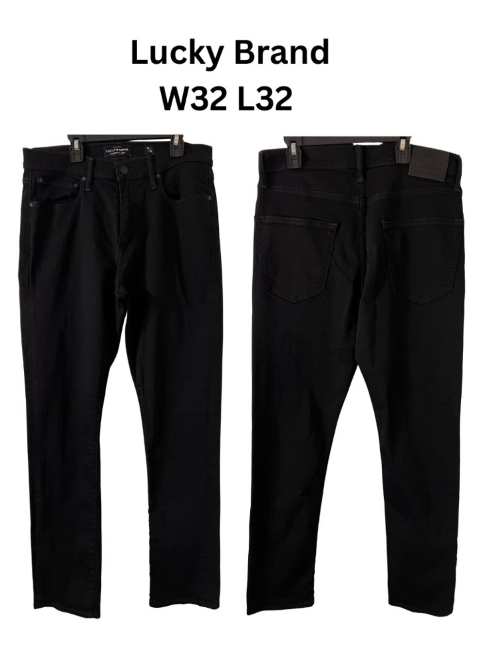 Lucky Brand 410 Athletic Slim Black Jeans W32 L32 Benjamin Wash Stretch Classic